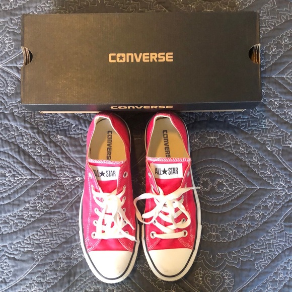 Converse Shoes - Converse Raspberry Pink Low Rise Sneakers